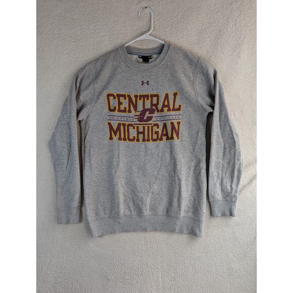 Central Michigan Chippewas Pullover Sweatshirt Mens Medium Loose Under Armour - Picture 1 of 16